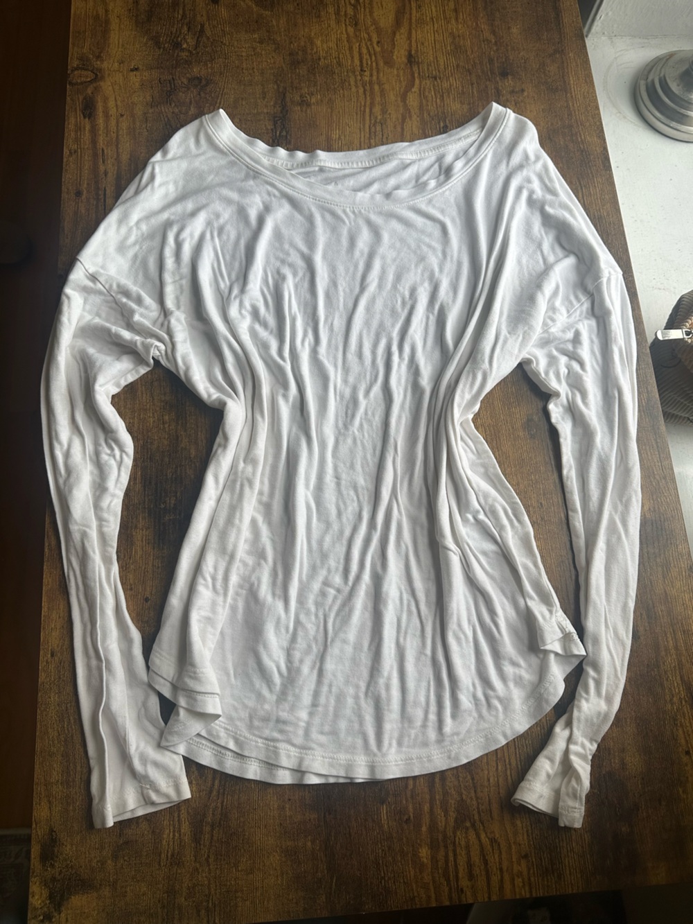 a new day White Long Sleeve Scoop Neck Tee